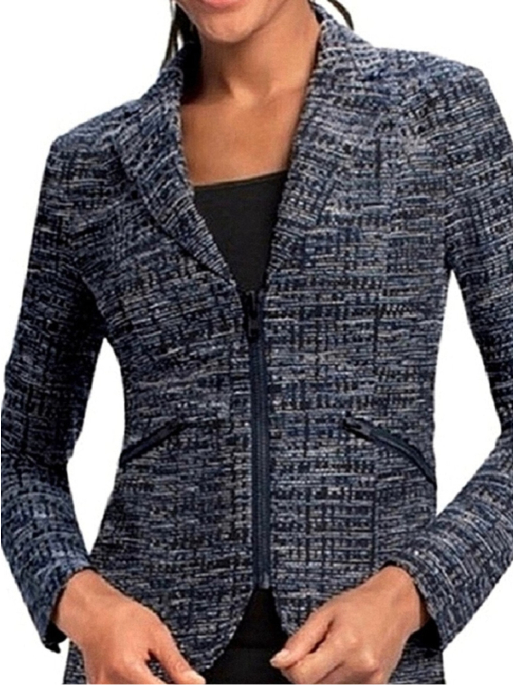 Cabi Mingle Jacket Tweed-Style Blazer Size 6 (18” PTP)